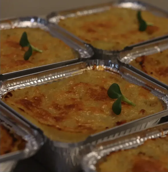 Картофельная бабка с беконом